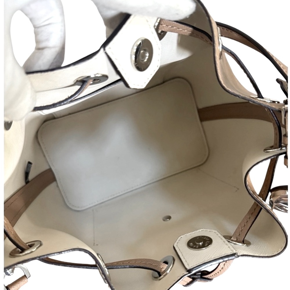 Authentic Michael Kors Tan Greenwich Saffiano Leather Bucket Bag! - Picture 10 of 12